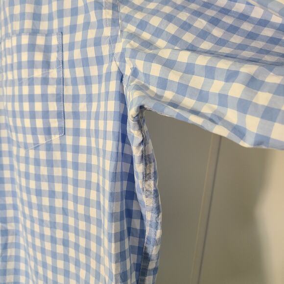 UNTUCKit Blue Plaid Gingham Shirt Long Sleeve Cotton Casual Size M - Picture 7 of 7